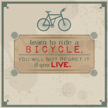 Learn to ride a bicycle Stock-Illustration