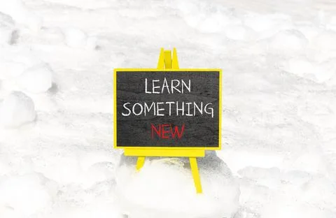 Learn something new symbol. Concept words Learn something new on beautiful .. Stock Photos