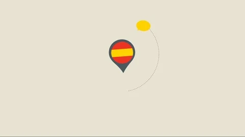 Learn Spanish. 4K Video animation. Stock Footage 125283159