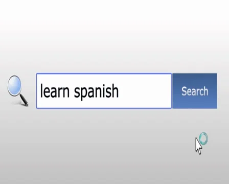 Learn spanish - graphics browser search query, web page,click for HD Stock Footage 35545842