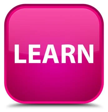 Learn special pink square button Stock Illustration