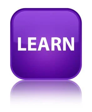 Learn special purple square button Stock Illustration