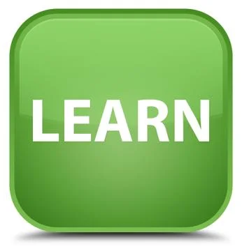 Learn special soft green square button Stock Illustration