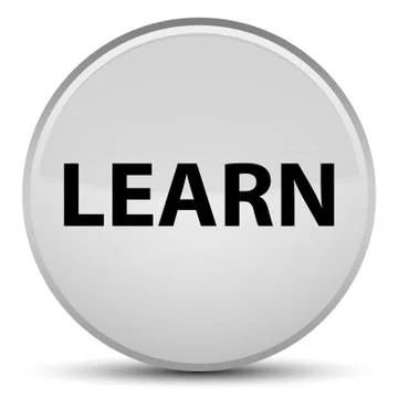 Learn special white round button Stock Illustration