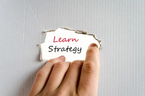 Learn strategy text concept Stock Photos