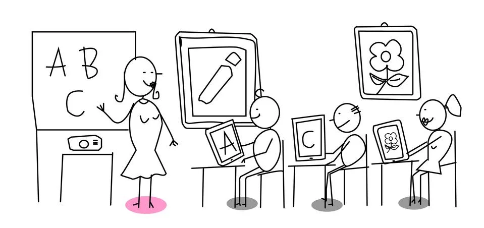 Learn study student Stock Illustration