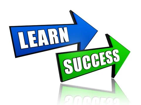 Learn success in arrows Stock Illustration