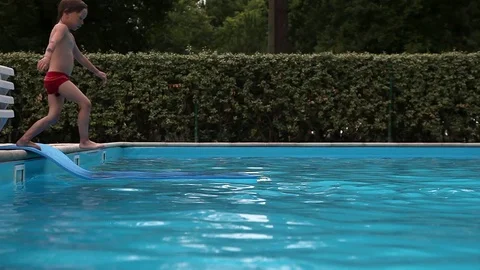 Learn to swim Stock Footage 83414738