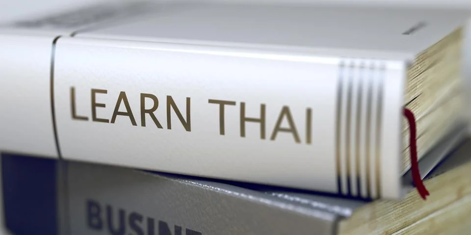 Learn Thai - Book Title. 3D Illustration Stock Illustration