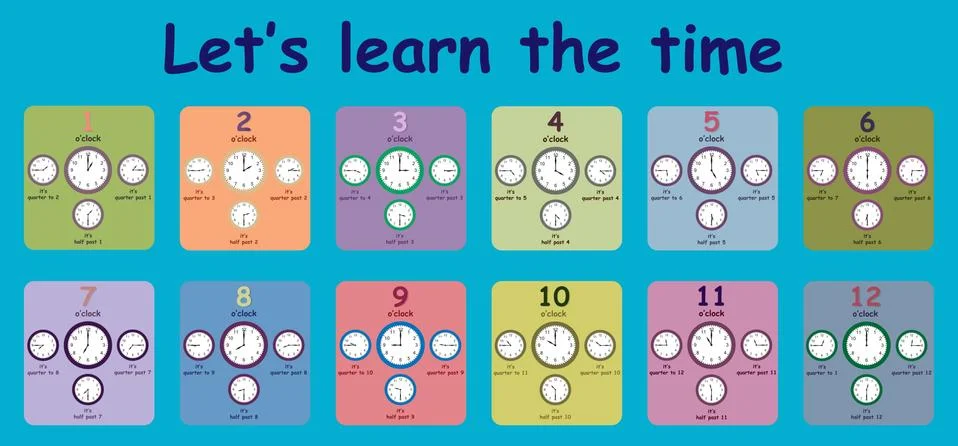 Learn the time Stock Illustration