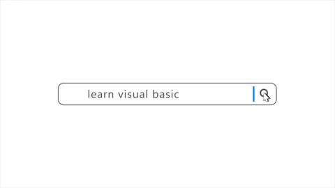 Learn Visual Basic in Search Animation. Internet Browser Searching Video stock 272485271