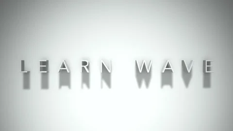 Learn wave 3D title animation with shadows on a white background Stock Footage 297456401