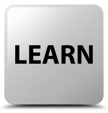 Learn white square button イラスト素材
