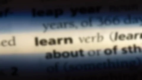 Learn word in a dictionary. Stock Footage 99562123