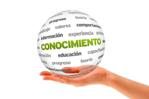Learn word sphere (in spanish) Stock Illustration