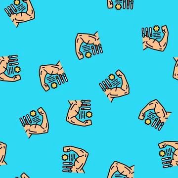 Learn your strengths vector seamless pattern Stock Illustration