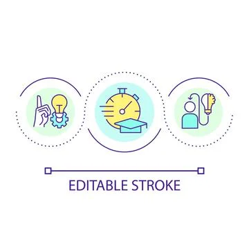 Learnability in UX loop concept icon Illustrazione stock