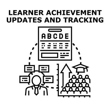Learner achievement tracking and progress monitoring Stock Illustration