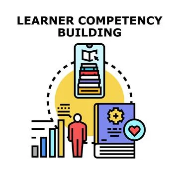 Learner building competency developing skills for growth 스톡 일러스트