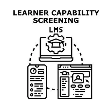 Learner capability screening using lms digital education system Stock Illustration