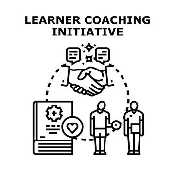 Learner coaching initiative developing education and training 库存插图