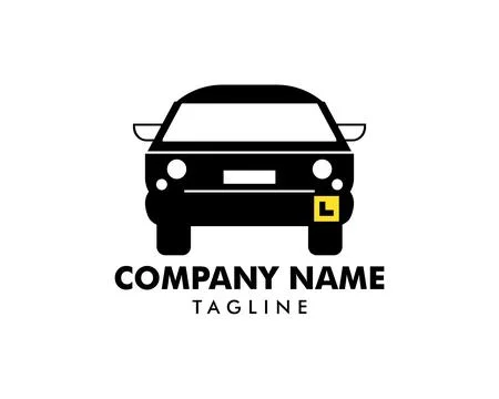 Learner driver car icon vector illustration logo template Stock Illustration