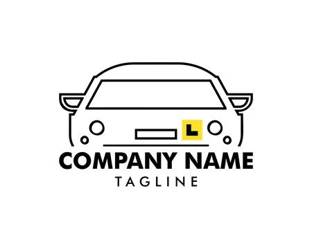 Learner driver car icon vector illustration logo template Stock Illustration
