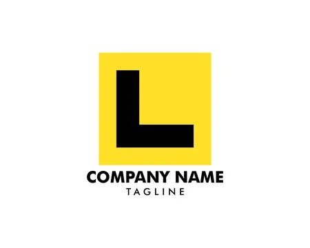 Learner driver plate sign icon vector logo template Stock Illustration