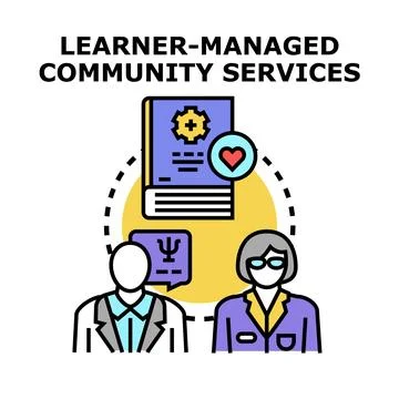 Learner managed community services concept vector illustration Stock Illustration