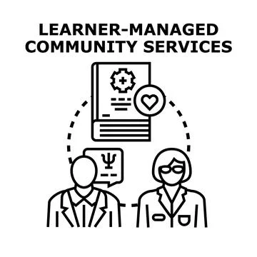 Learner managed community services concept vector illustration Stock Illustration