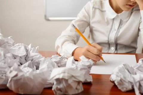 Learner of secondary school have problems Stock Photos