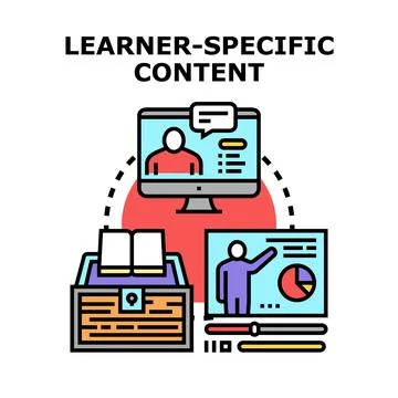Learner specific content vector concept illustration Stock Illustration