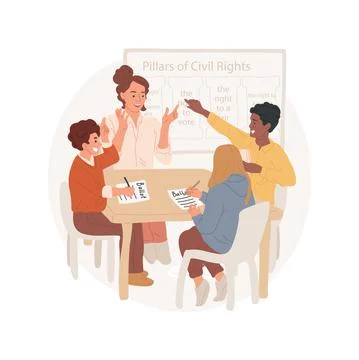 Learning about government isolated cartoon vector illustration 스톡 일러스트