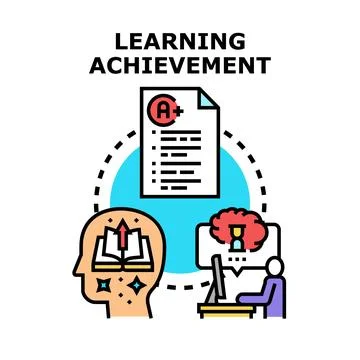 Learning achievement concept with virtual education success イラスト素材