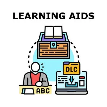 Learning aids assisting student development and education Stock Illustration