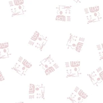 Learning algorithm glyph seamless pattern 库存插图