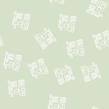 Learning algorithm line seamless pattern Stock Illustration