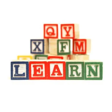Learning the Alphabet Foto stock