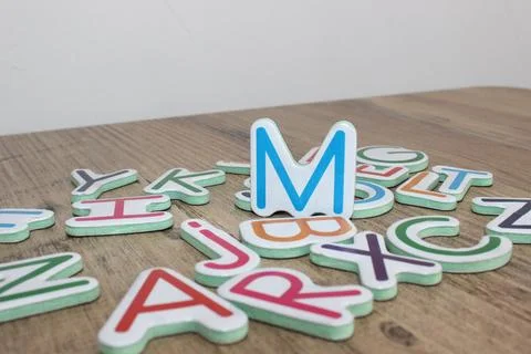 Learning Alphabets and Numbers Stock-Fotos