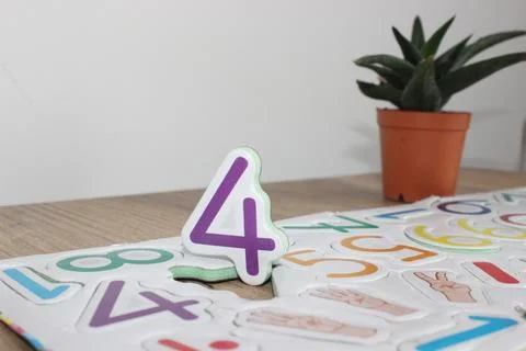 Learning Alphabets and Numbers Stock-Fotos