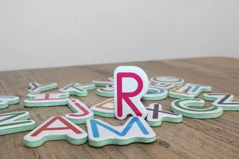 Learning Alphabets and Numbers Stock-Fotos