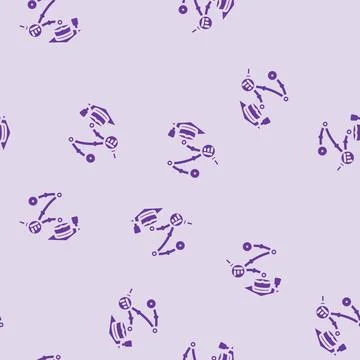 Learning analytics online platform glyph vector seamless pattern Stock Illustration