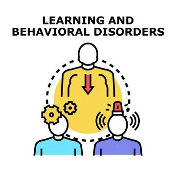 Learning and behavioral disorders concept illustration Stock Illustration