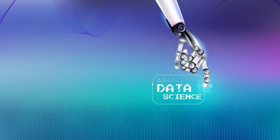 Learning and data management, artificial intelligence learns about the world 库存插图