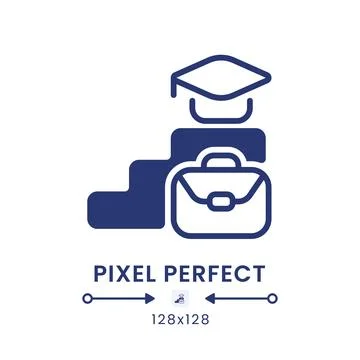 Learning and development black solid desktop icon Stock Illustration