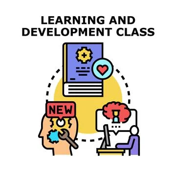 Learning and development class for professional growth Stock Illustration