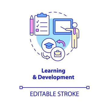 Learning and development concept icon 스톡 일러스트