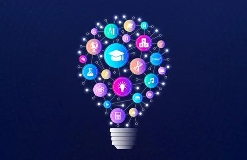 Learning and Education Concept - Academic Achievement - Bright and Creative M Stock Illustration