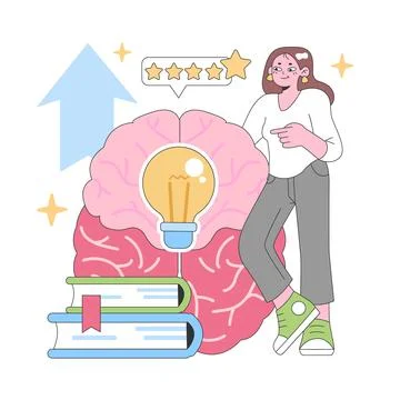 Learning and growth concept. Flat vector illustration. 스톡 일러스트