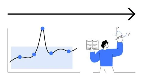 Learning and Growth Through Graph Analysis and Mathematical Exploration 스톡 일러스트
